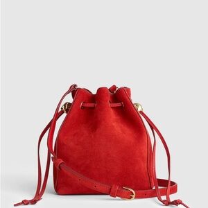 NWT Madewell Mini Drawstring Suede Bucket Bag
